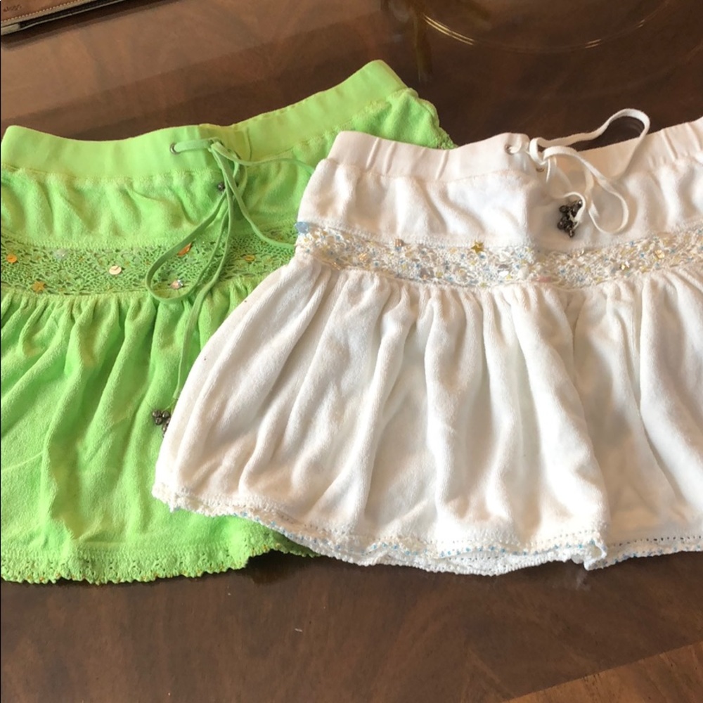 SET OF 2 towel material skirts